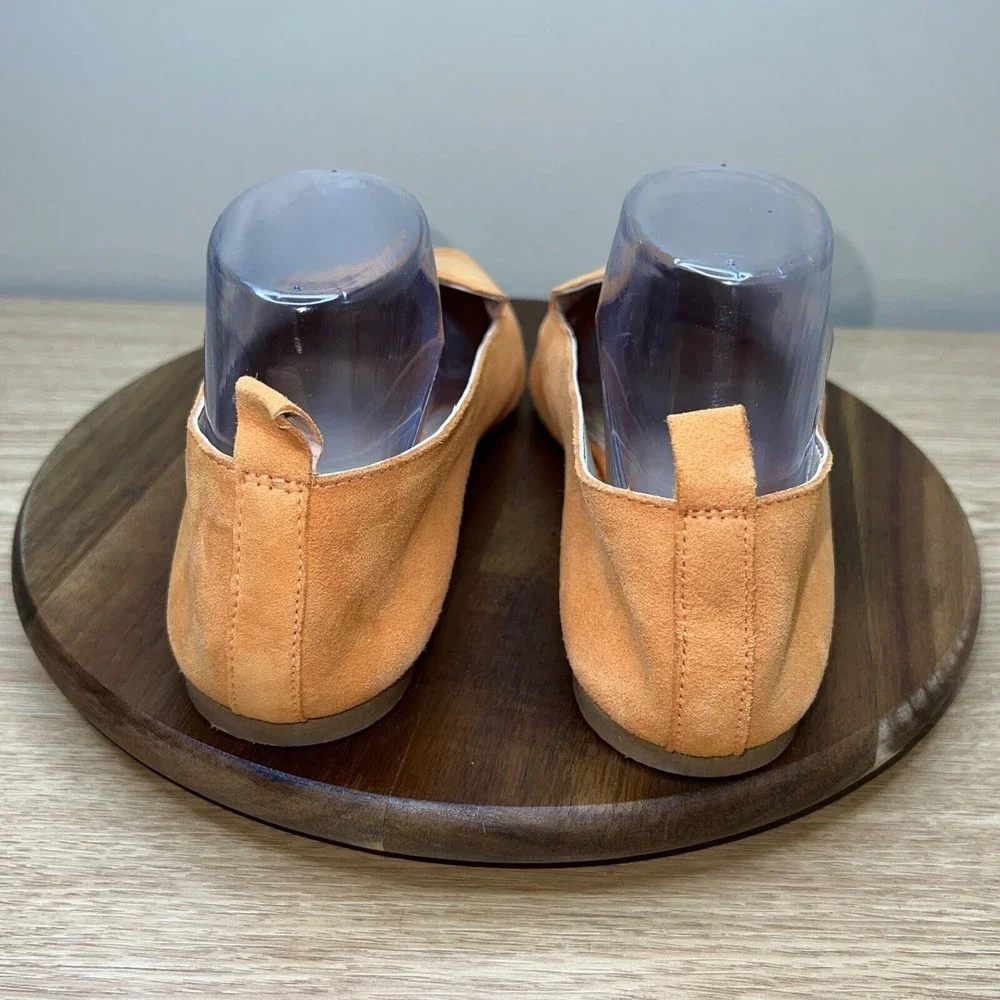 Asos Design Shoes Women’s Size 8 Orange Suede Slip On Flats - Picture 4 of 10
